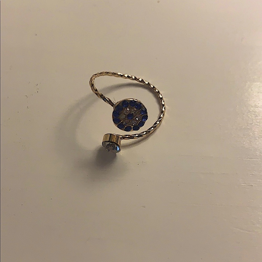 blue rhinestone ring - Picture 2 of 2